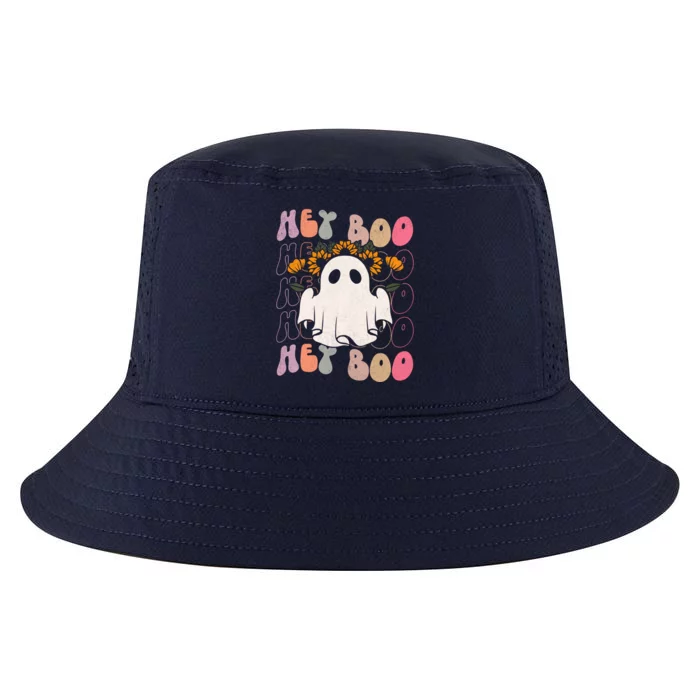 Hey Boo Funny Scary Ghost Halloween Spooky Season Gift Cool Comfort Performance Bucket Hat