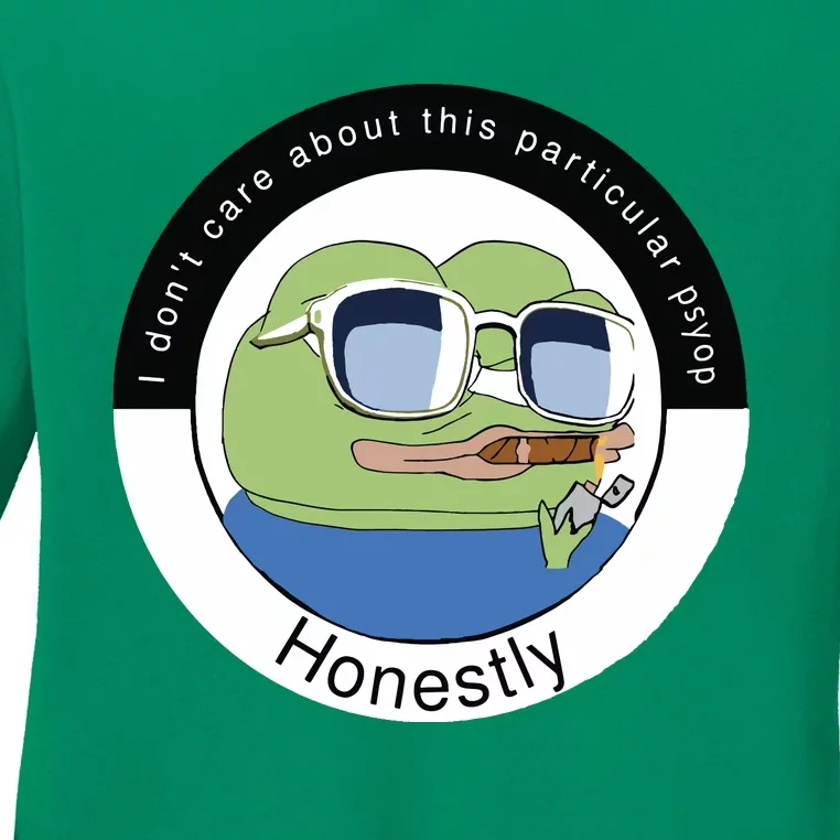 Honestly Bird Free Speech Shert PEPE The Frog Ladies Long Sleeve Shirt