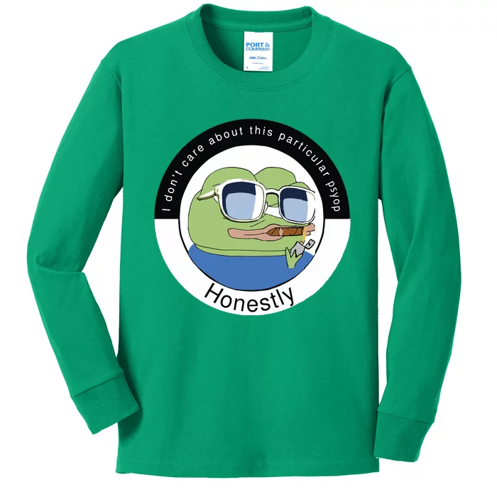 Honestly Bird Free Speech Shert PEPE The Frog Kids Long Sleeve Shirt