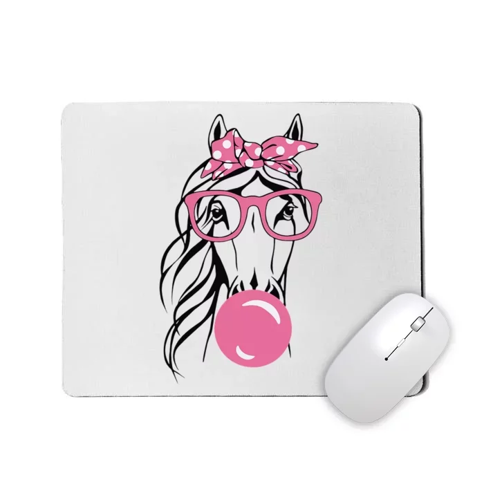 Horse Bandana For Horse Riding Horse Lover Women Mousepad