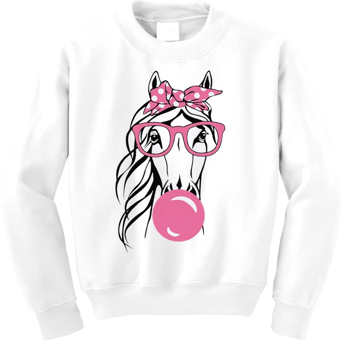 Horse Bandana For Horse Riding Horse Lover Women Kids Sweatshirt