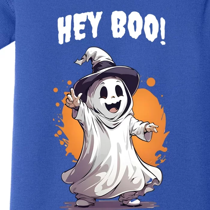 Hey Boo! Funny Halloween Ghost Costume Funny Gift Baby Bodysuit