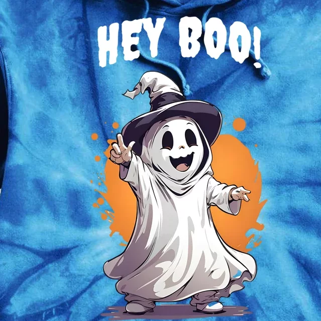 Hey Boo! Funny Halloween Ghost Costume Funny Gift Tie Dye Hoodie