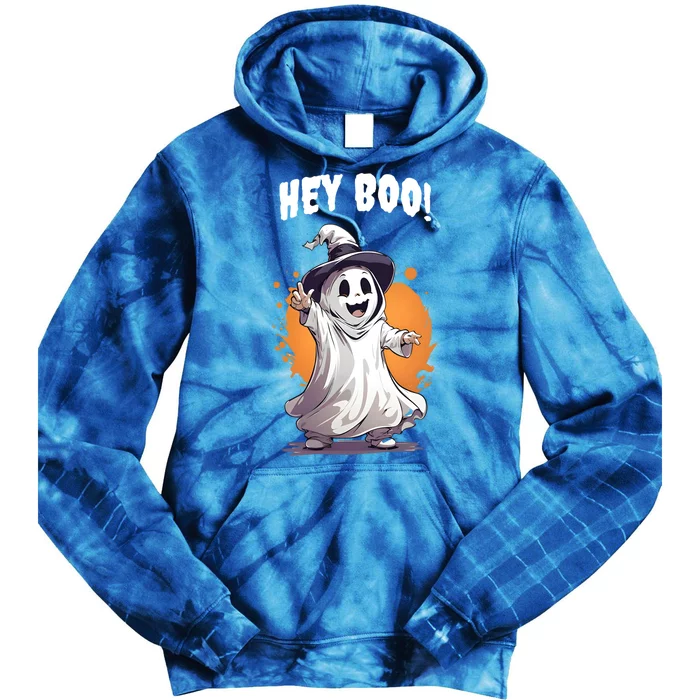 Hey Boo! Funny Halloween Ghost Costume Funny Gift Tie Dye Hoodie