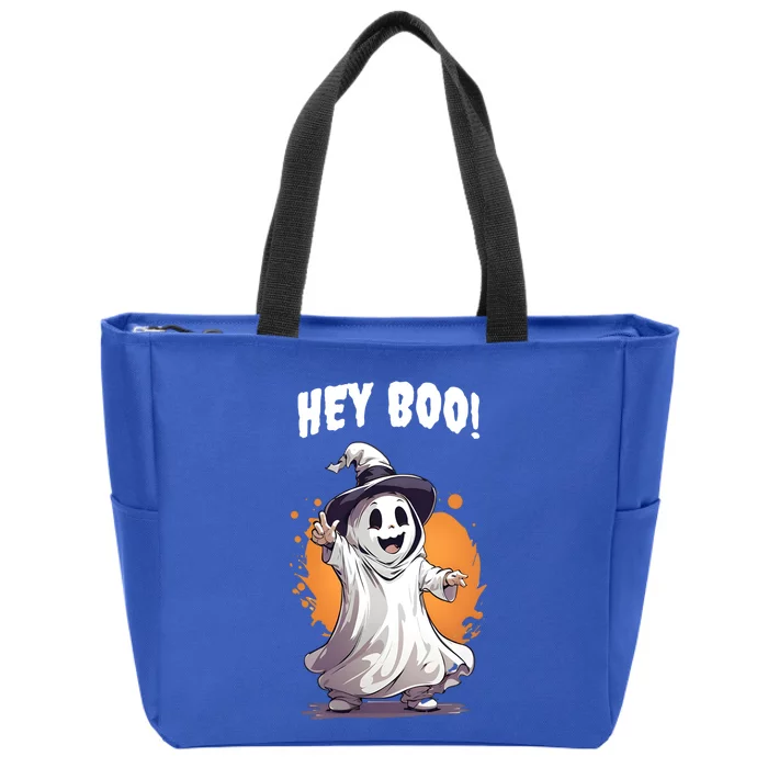 Hey Boo! Funny Halloween Ghost Costume Funny Gift Zip Tote Bag