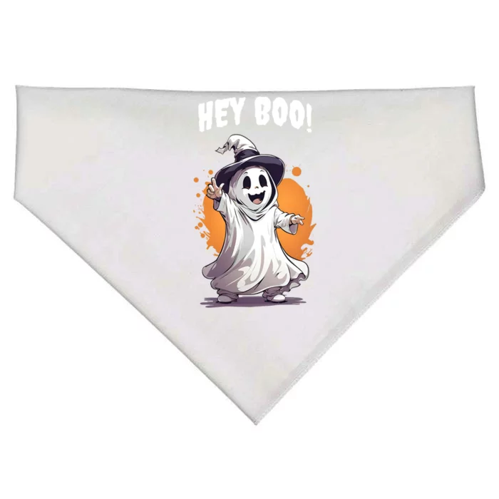 Hey Boo! Funny Halloween Ghost Costume Funny Gift USA-Made Doggie Bandana