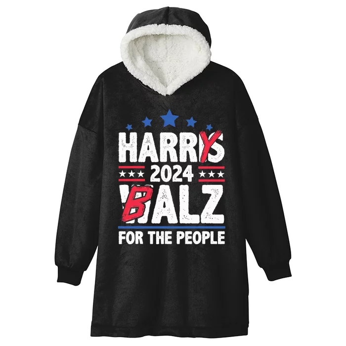 Harrys Balz Funny Harry Balz 2024 Hooded Wearable Blanket