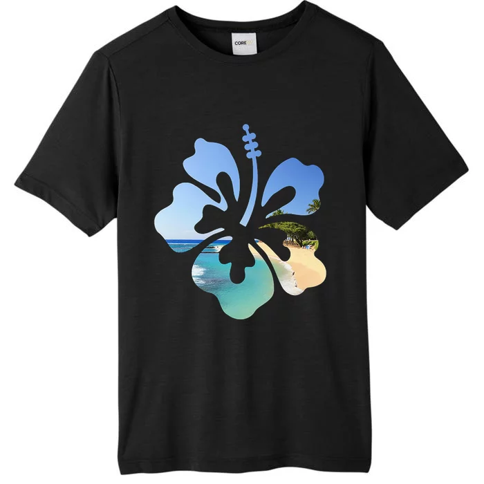 Hibiscus Beach Flower ChromaSoft Performance T-Shirt