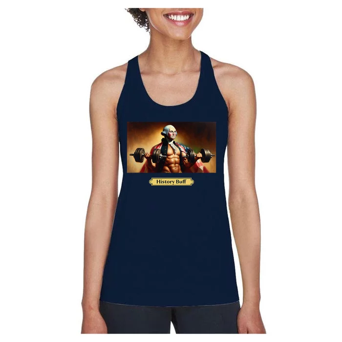 History Buff Funny George Washington Women's Racerback Tank