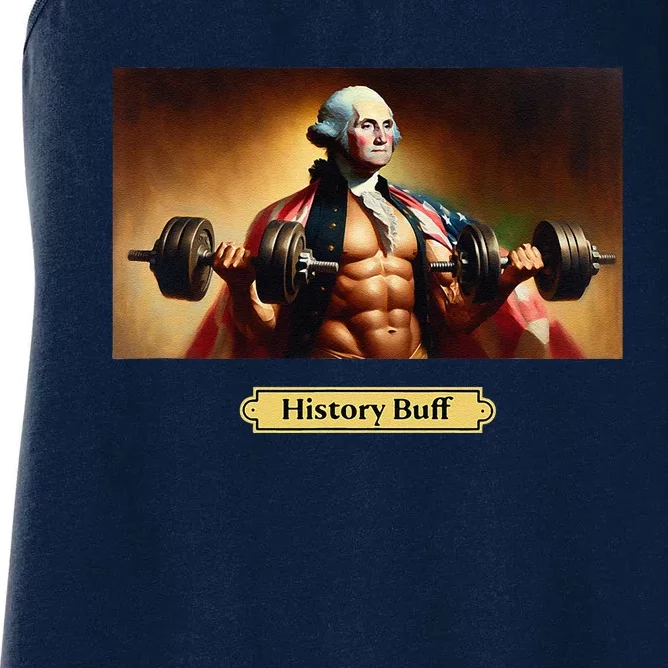 History Buff Funny George Washington Women's Racerback Tank