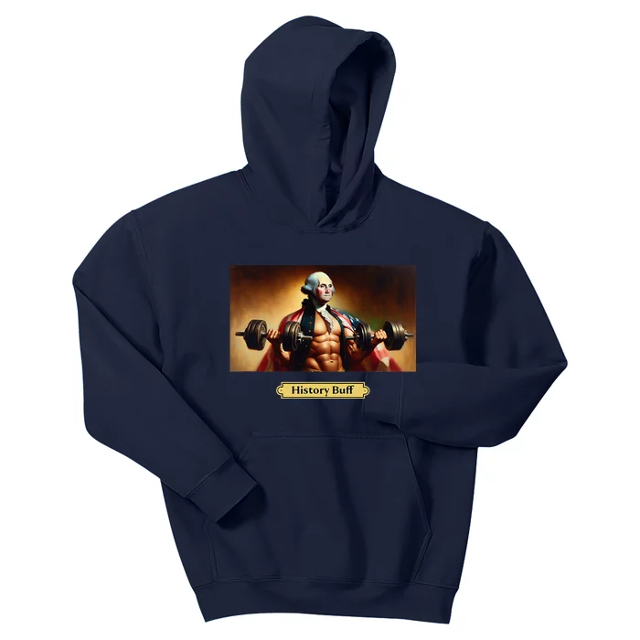 History Buff Funny George Washington Kids Hoodie