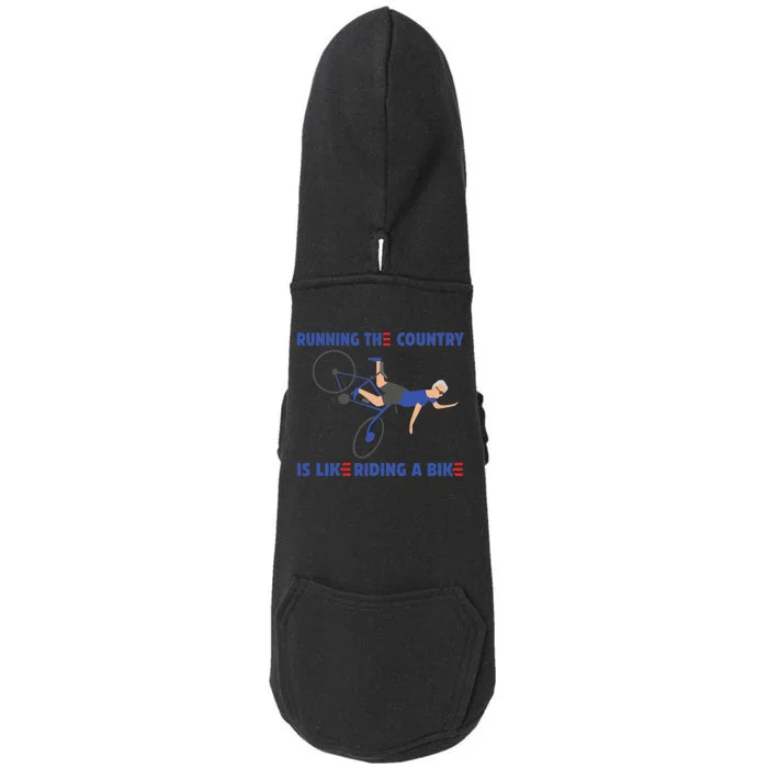 Horrible Biden Falling From Bike Doggie 3-End Fleece Hoodie