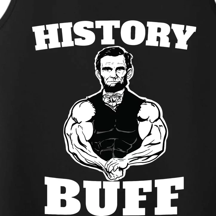 History Buff Funny Abraham Lincoln Weightlifting Performance Tank