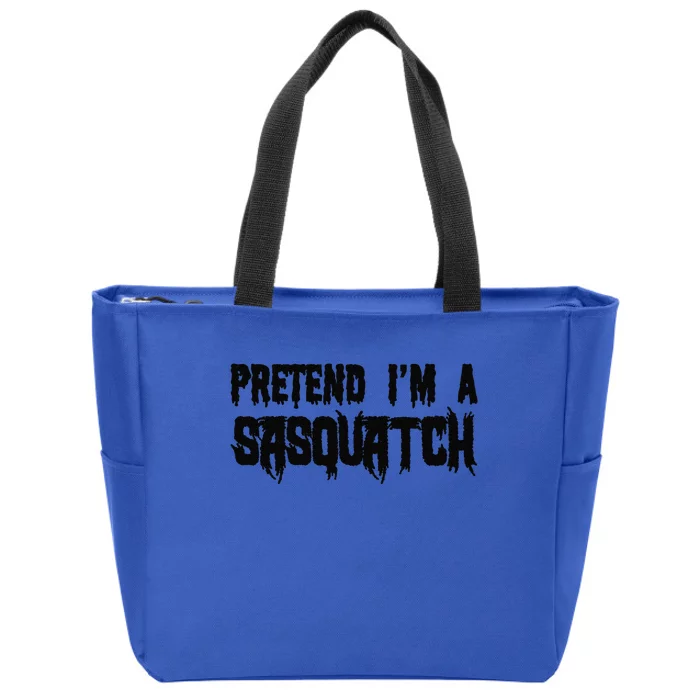 Halloween Bigfoot Funny Pretend Im A Sasquatch Zip Tote Bag