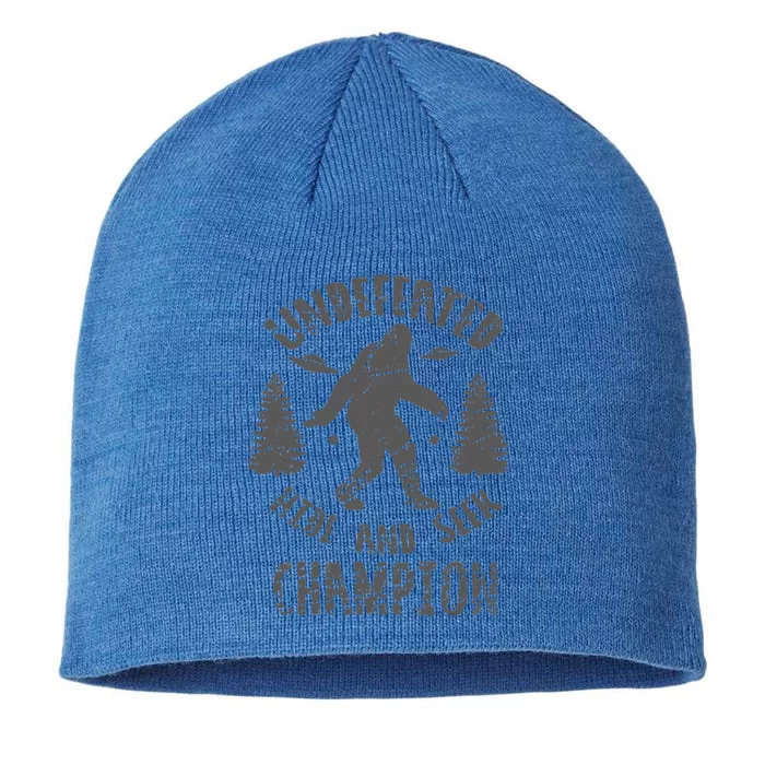 Halloween Bigfoot Funny Undefeated Hide And Seek Champion 8 1/2in Sustainable Knit Beanie