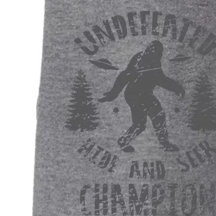 Halloween Bigfoot Funny Undefeated Hide And Seek Champion Doggie 3-End Fleece Hoodie