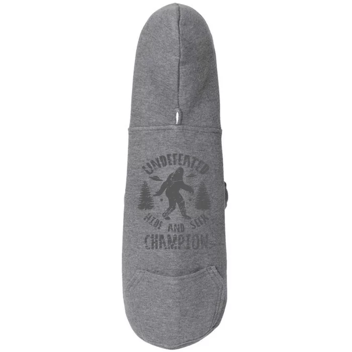 Halloween Bigfoot Funny Undefeated Hide And Seek Champion Doggie 3-End Fleece Hoodie