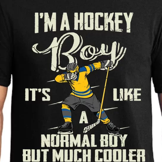 Hockey Boy Funny Dabbing Player Boy BZR Pajama Set