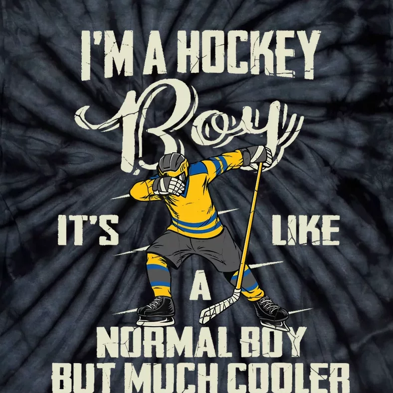 Hockey Boy Funny Dabbing Player Boy BZR Tie-Dye T-Shirt