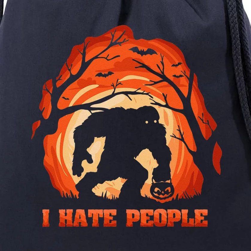 Halloween Bigfoot Funny Trick Or Treat Sasquatch Costume Drawstring Bag