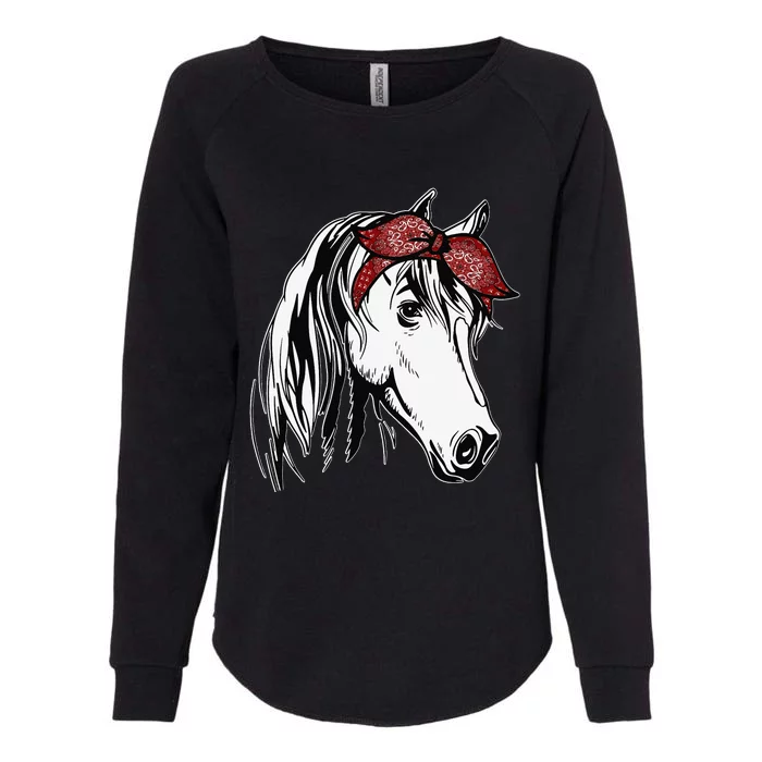 Horse Bandana For Equestrian Horseback Riding Womens California Wash Sweatshirt