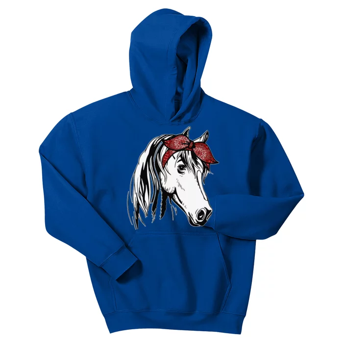 Horse Bandana For Equestrian Horseback Riding Kids Hoodie