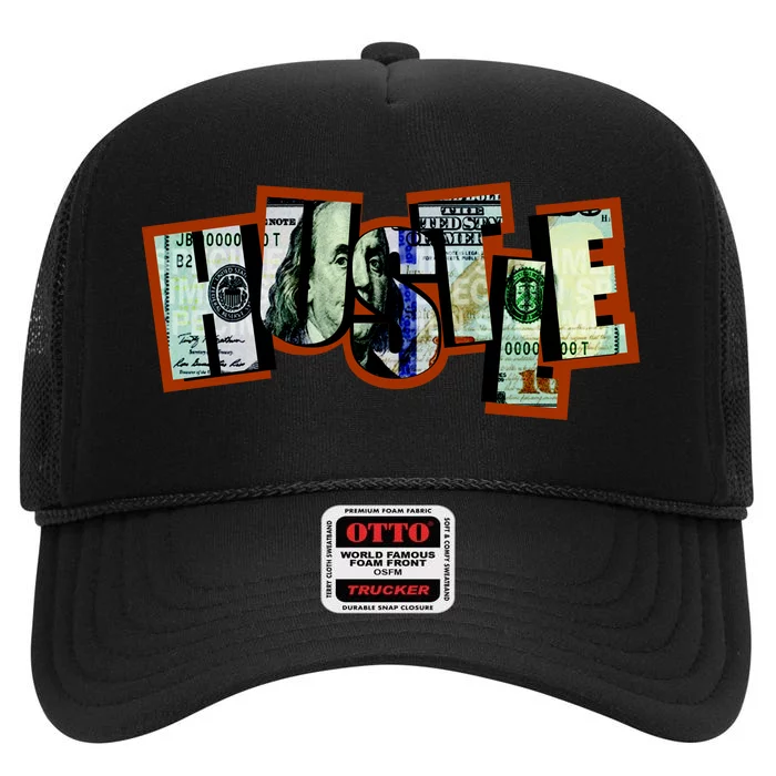 Hustle Ben Franklin High Crown Mesh Trucker Hat