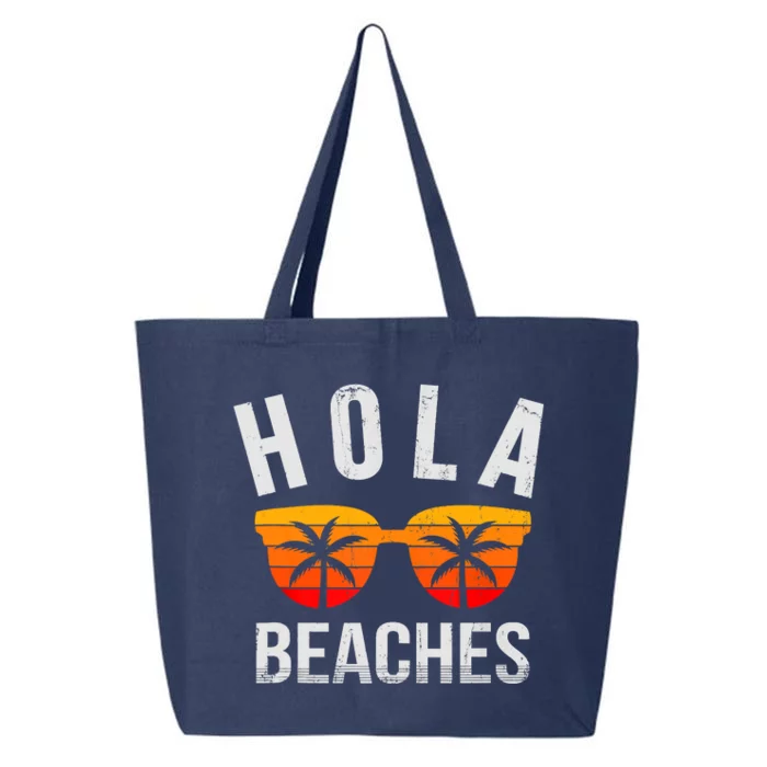 Hola Beaches Funny Beach Vacation Summer 25L Jumbo Tote