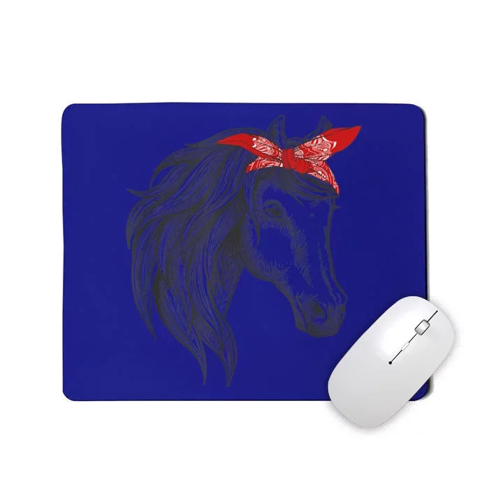 Horse Bandana For Horseback Riding Horse Lover Gift Mousepad