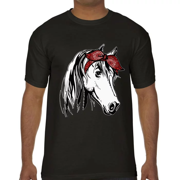 Horse Bandana For Equestrian Horseback Riding Horse Lover Comfort Colors T-Shirt