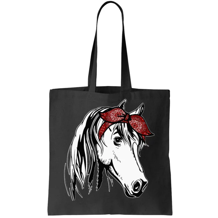 Horse Bandana For Equestrian Horseback Riding Horse Lover Tote Bag