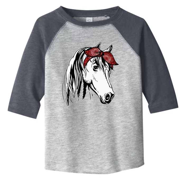 Horse Bandana For Equestrian Horseback Riding Horse Lover Toddler Fine Jersey T-Shirt