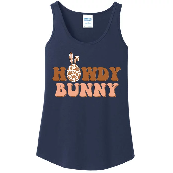 Howdy Bunny Funny Cute Cowboy Cowgirl Easter Ladies Essential Tank