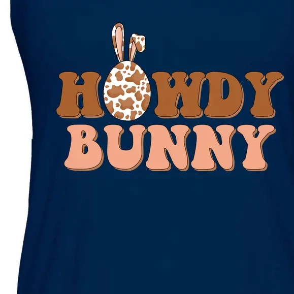 Howdy Bunny Funny Cute Cowboy Cowgirl Easter Ladies Essential Flowy Tank