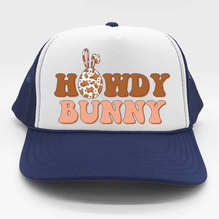 Howdy Bunny Funny Cute Cowboy Cowgirl Easter Trucker Hat