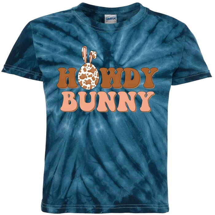 Howdy Bunny Funny Cute Cowboy Cowgirl Easter Kids Tie-Dye T-Shirt