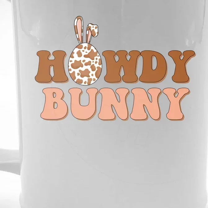 Howdy Bunny Funny Cute Cowboy Cowgirl Easter Front & Back Beer Stein