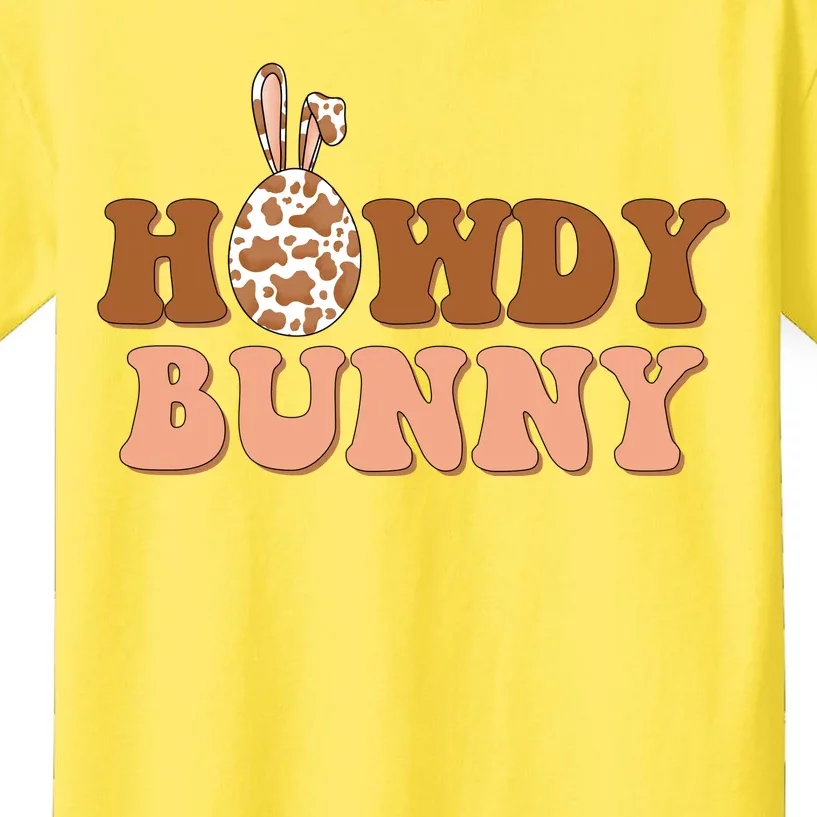 Howdy Bunny Funny Cute Cowboy Cowgirl Easter Kids T-Shirt