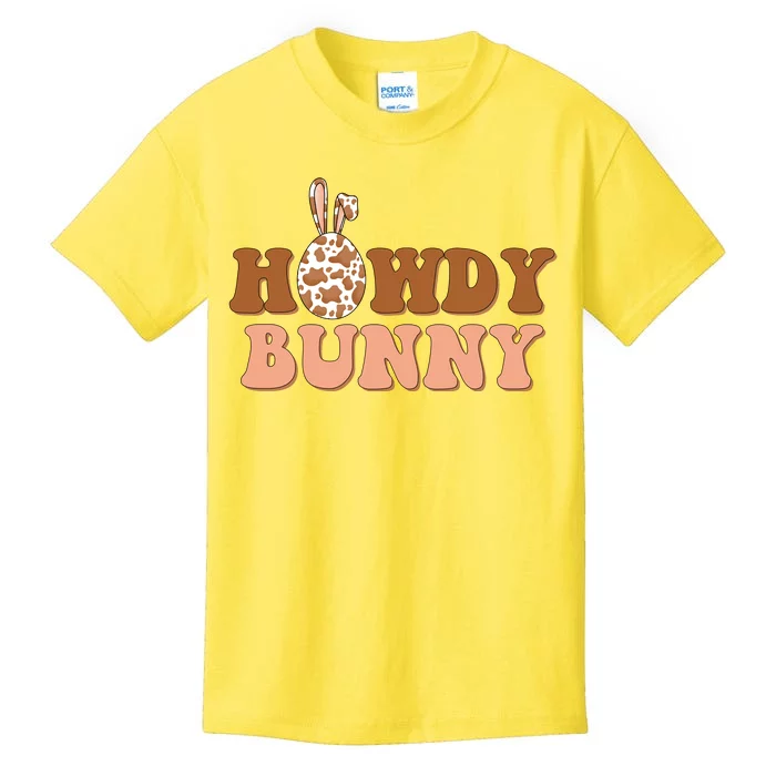 Howdy Bunny Funny Cute Cowboy Cowgirl Easter Kids T-Shirt