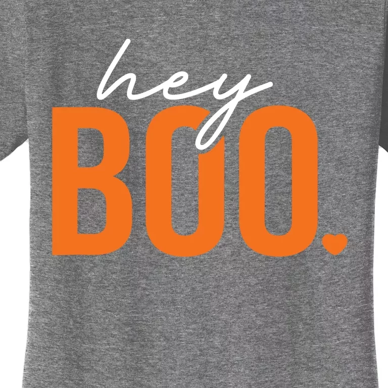 Hey Boo Funny Halloween Pun Ghost Spooky Toddler Women's T-Shirt