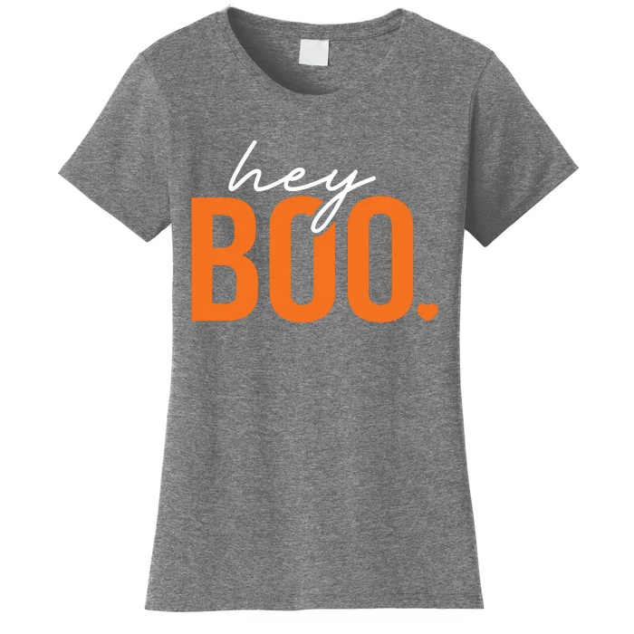 Hey Boo Funny Halloween Pun Ghost Spooky Toddler Women's T-Shirt