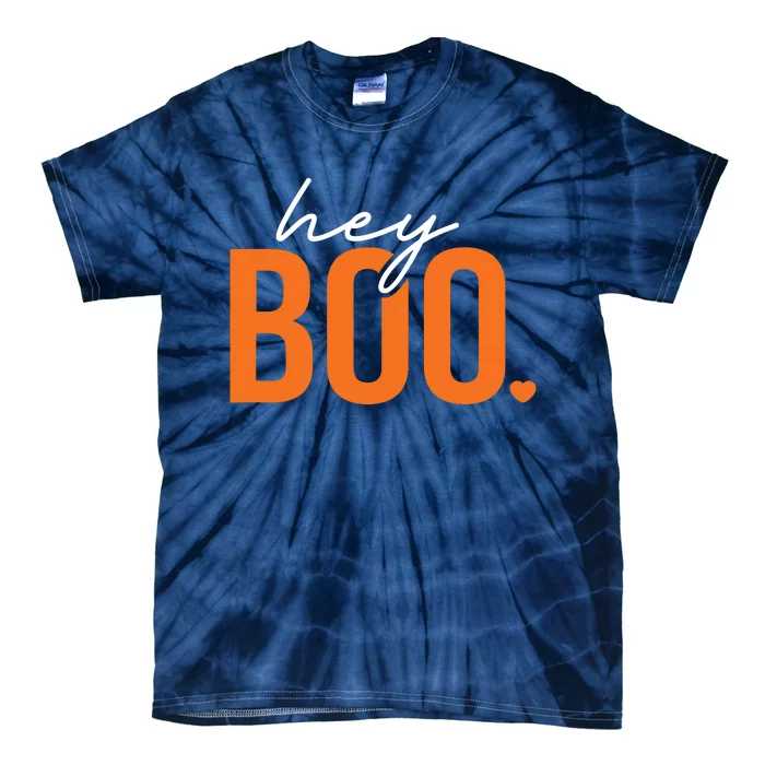 Hey Boo Funny Halloween Pun Ghost Spooky Toddler Tie-Dye T-Shirt