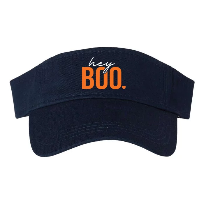 Hey Boo Funny Halloween Pun Ghost Spooky Toddler Valucap Bio-Washed Visor