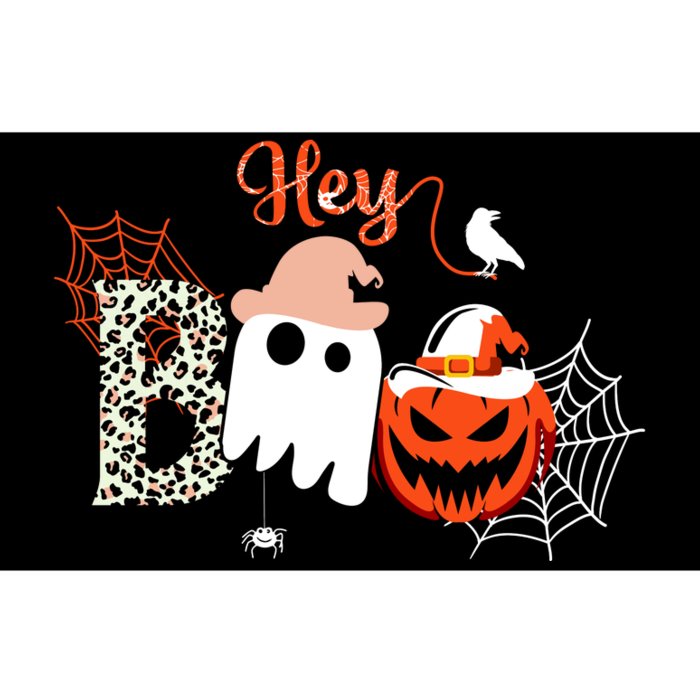 Hey Boo Funny Halloween Cute Ghost Pumpkin Bumper Sticker