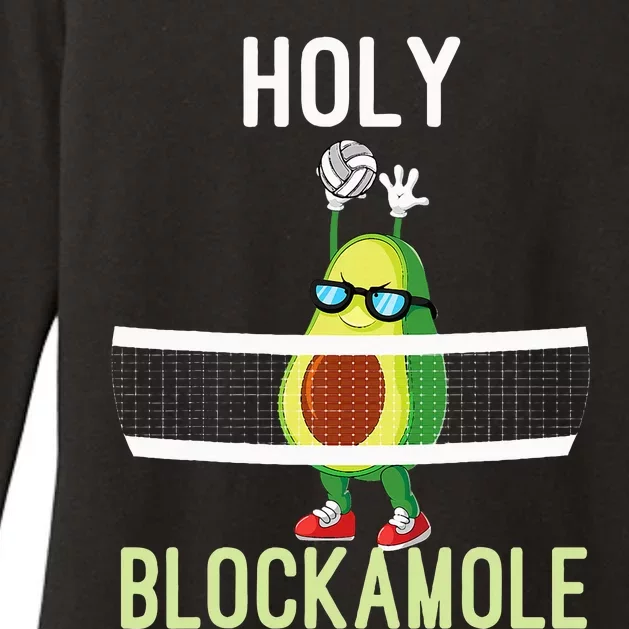 Holy Blockamole Funny Volleyball Block Avocado Womens CVC Long Sleeve Shirt