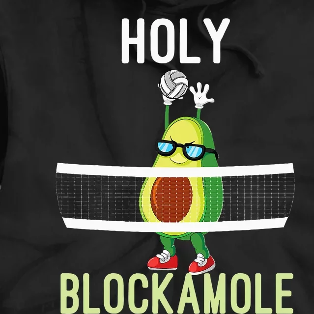 Holy Blockamole Funny Volleyball Block Avocado Tie Dye Hoodie