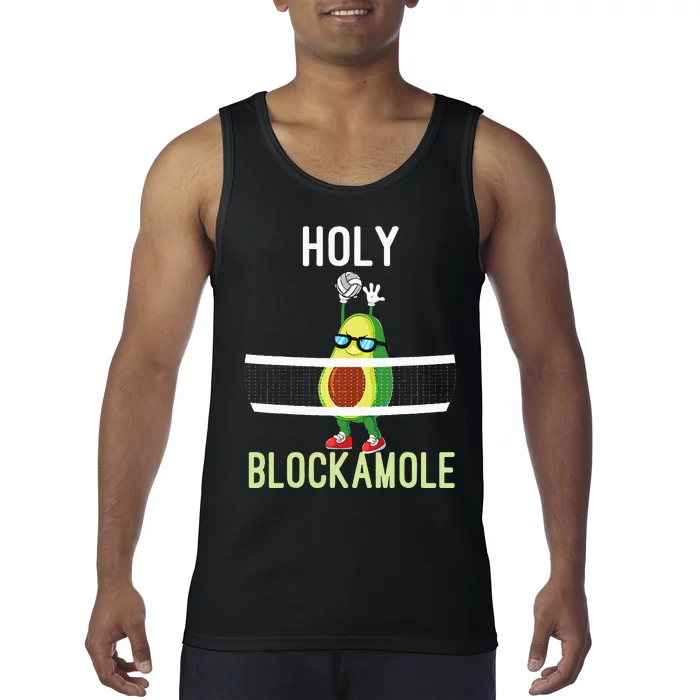 Holy Blockamole Funny Volleyball Block Avocado Tank Top