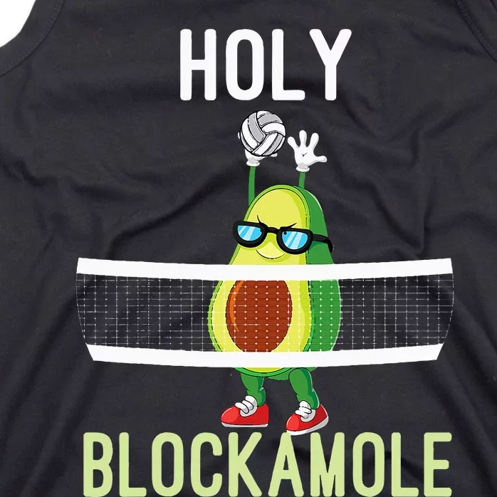 Holy Blockamole Funny Volleyball Block Avocado Tank Top