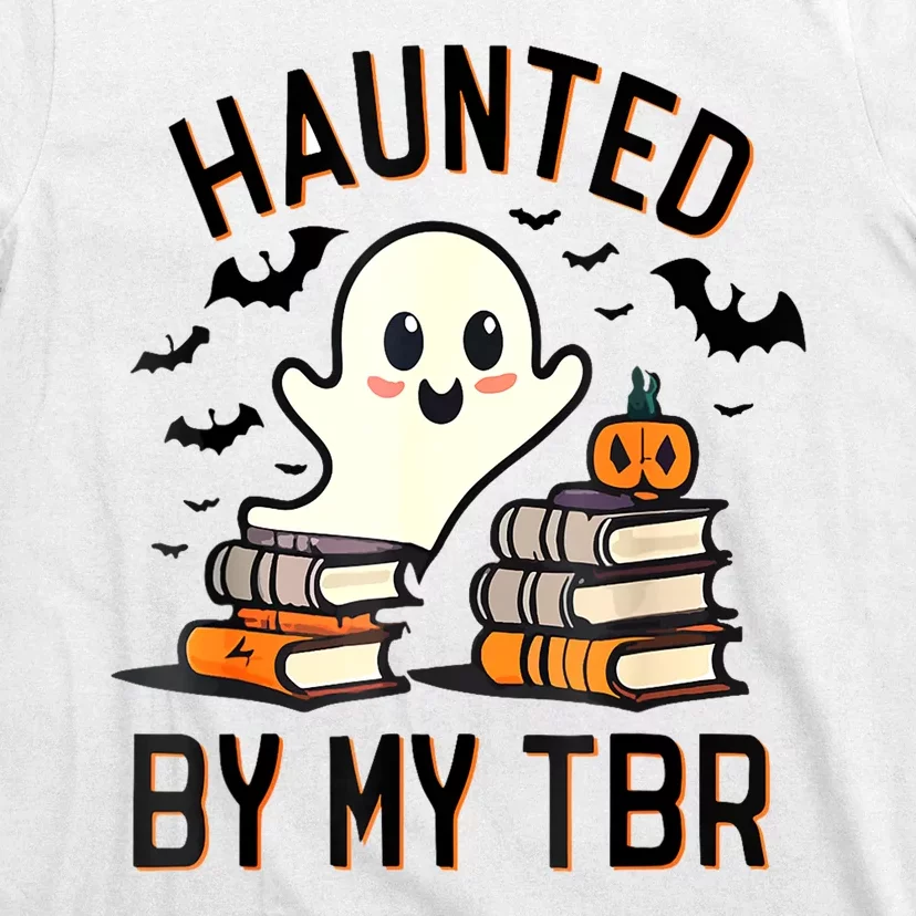 Halloween Book Funny Haunted By My Tbr Boo Gift T-Shirt