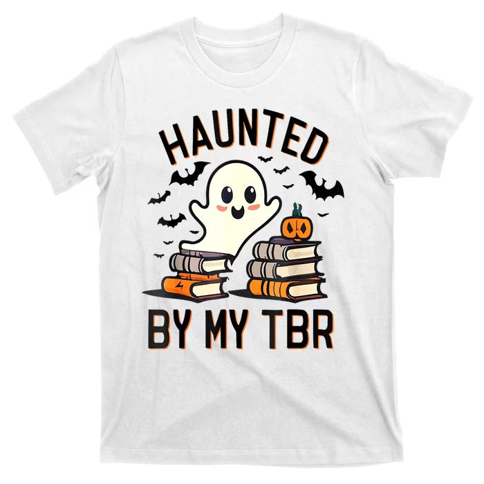 Halloween Book Funny Haunted By My Tbr Boo Gift T-Shirt